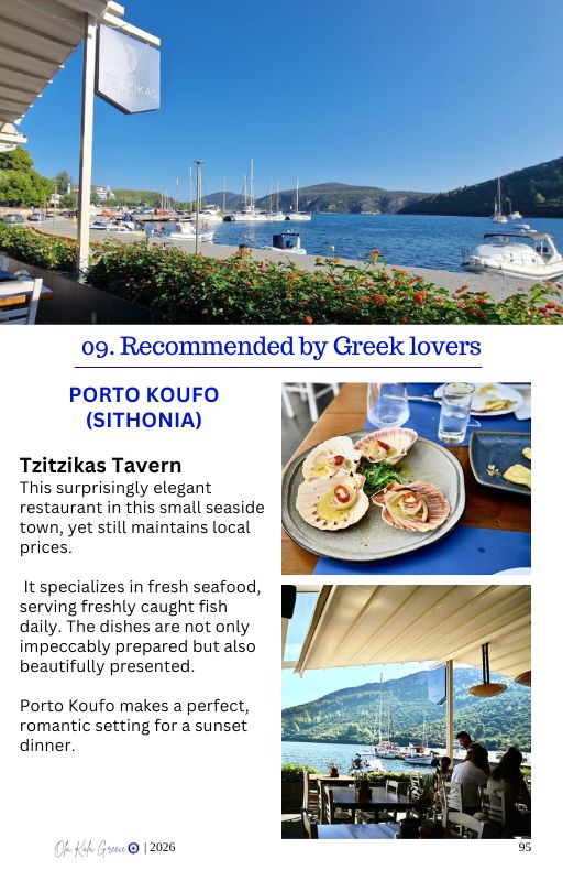 Porto Koufo Sithonia best food Chalkidiki